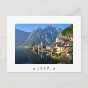 Church and village of Hallstatt, Austria with Alps Postcard