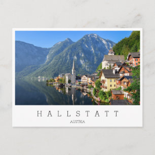 Church and village of Hallstatt, Austria with Alps Postcard