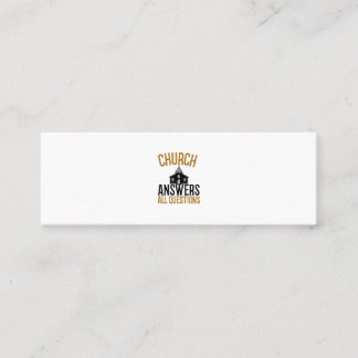 Church answers all questions mini business card