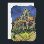Church at Auvers by Vincent van Gogh Wedding Invitation<br><div class="desc">Easy to customize wedding invitation. Or change the wording to create a unique and custom invitation for any event of occasion. The Church at Auvers (1890) by Vincent van Gogh is a vintage post impressionism fine art religious painting featuring a woman walking along a path towards the village chapel with...</div>
