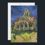 Church at Auvers by Vincent van Gogh Wedding Invitation<br><div class="desc">Easy to customize wedding invitation. Or change the wording to create a unique and custom invitation for any event of occasion. The Church at Auvers (1890) by Vincent van Gogh is a vintage post impressionism fine art religious painting featuring a woman walking along a path towards the village chapel with...</div>