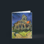 Church at Auvers by Vincent van Gogh Wedding Thank You Card<br><div class="desc">Easy to customize Wedding Thank You Cards. The Church at Auvers (1890) by Vincent van Gogh is a vintage post impressionism fine art religious painting featuring a woman walking along a path towards the village chapel with beautiful stained glass windows. A daily life architecture scene. About the artist: Vincent Willem...</div>