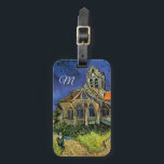 Church at Auvers-sur-Oise by Vincent van Gogh Luggage Tag<br><div class="desc">Church at Auvers by Vincent van Gogh is a vintage fine art post impressionism architectural painting. An exterior view of a church with stained glass windows and a figure walking towards the Chapel along a cobblestone path. About the artist: Vincent Willem van Gogh (1853 -1890) was one of the most...</div>
