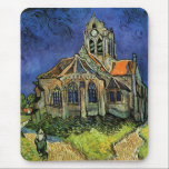 Church at Auvers-sur-Oise by Vincent van Gogh Mouse Pad<br><div class="desc">Church at Auvers by Vincent van Gogh is a vintage fine art post impressionism architectural painting. An exterior view of a church with stained glass windows and a figure walking towards the Chapel along a cobblestone path. About the artist: Vincent Willem van Gogh (1853 -1890) was one of the most...</div>
