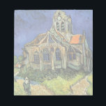 Church at Auvers-sur-Oise by Vincent van Gogh Notepad<br><div class="desc">Church at Auvers by Vincent van Gogh is a vintage fine art post impressionism architectural painting. An exterior view of a church with stained glass windows and a figure walking towards the Chapel along a cobblestone path. About the artist: Vincent Willem van Gogh (1853 -1890) was one of the most...</div>