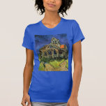Church at Auvers-sur-Oise by Vincent van Gogh T-Shirt<br><div class="desc">Church at Auvers by Vincent van Gogh is a vintage fine art post impressionism architectural painting. An exterior view of a church with stained glass windows and a figure walking towards the Chapel along a cobblestone path. About the artist: Vincent Willem van Gogh (1853 -1890) was one of the most...</div>