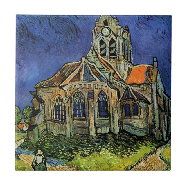 Church at Auvers-sur-Oise by Vincent van Gogh Tile (Front)