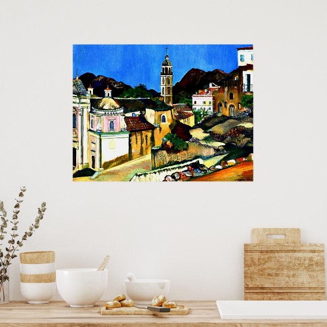 Church at Belgodere, Corsica Poster (Kitchen)