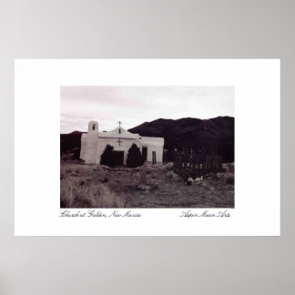 Church at Golden, New Mexico Poster