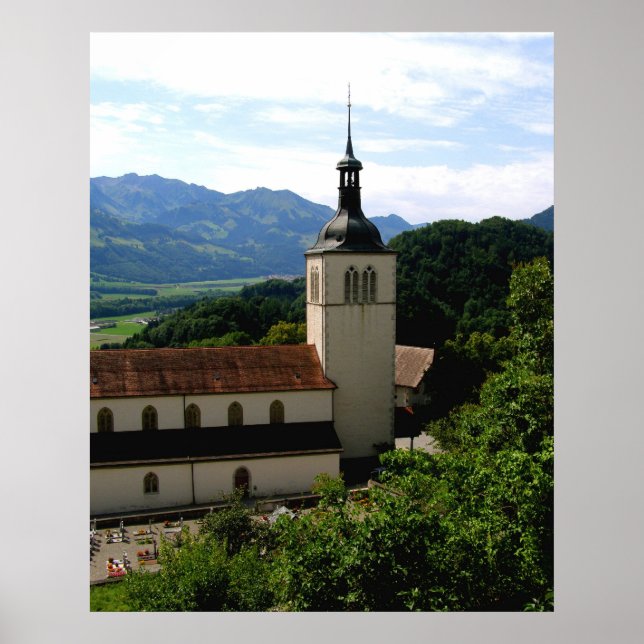 Church at Gruyeres Poster (Front)