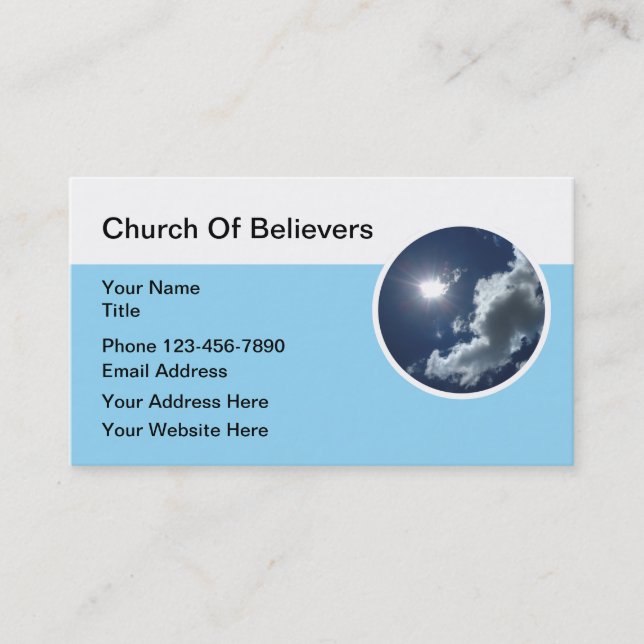 Church Believers Christian Business Cards (Front)