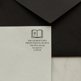 Church Bible Custom Elegant Return Address Self-inking Stamp