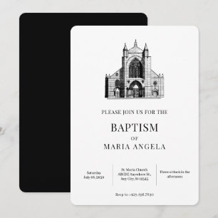 Church Cathedral minimalist  Invitation