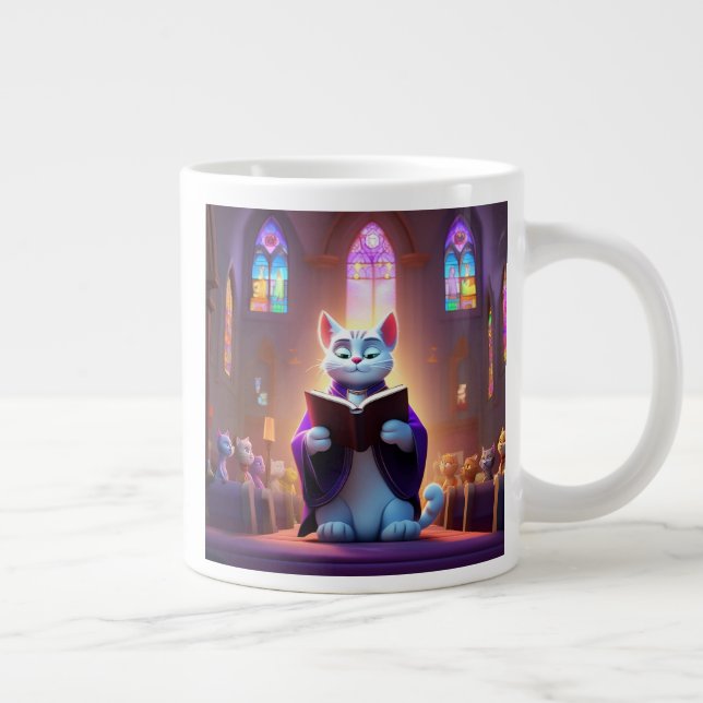 Church Cats  Large Coffee Mug (Right)