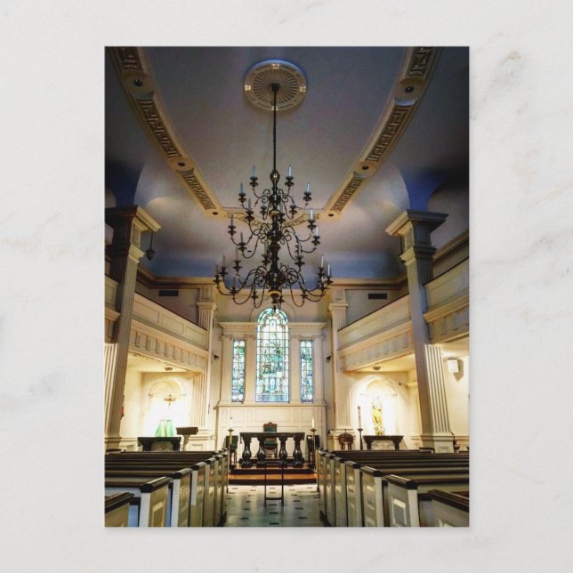 Church Chandelier Postcard (Front)