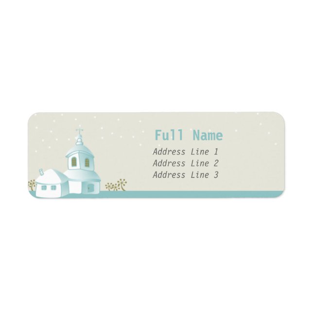 Church -christmas address labels (Front)
