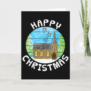 Church Christmas Carol Singing Choir Christian Min Card