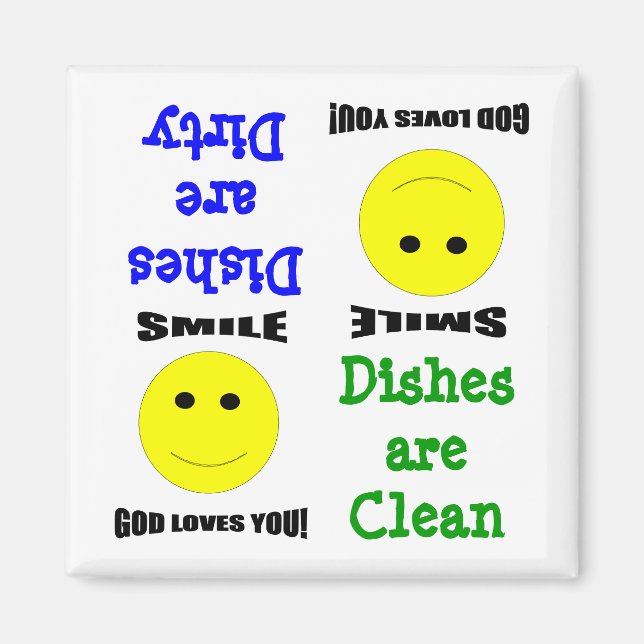 Church Clean Dirty Dishwasher Magnet (Front)