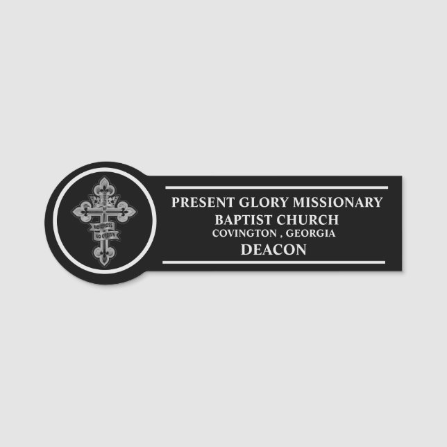 Church committee  name tag (Front)