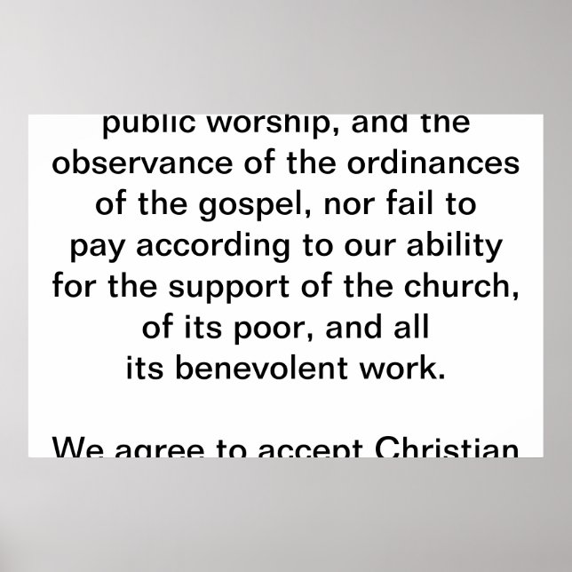 Church Covenant Poster (Front)