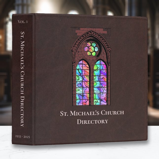Church Directory Stained Glass Window Binder (Creator Uploaded)