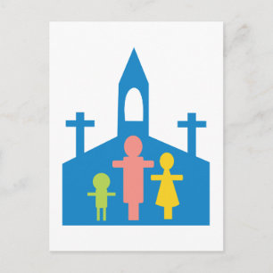 Church Family Postcard