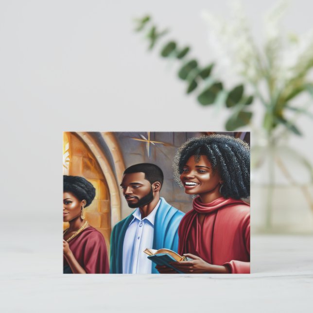 Church Folks 2 Christian Art Postcard (Standing Front)