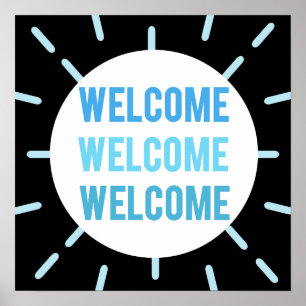 Church Greeting Sign Triple Welcome