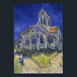 Church in Auvers-sur-Oise by Vincent Van Gogh Table Number<br><div class="desc">The Church in Auvers-sur-Oise, View from the Chevet by Vincent Van Gogh, oil on canvas 1890, is a landscape painting of an ancient, massive, Gothic style cathedral church with rounded apse and tall bell tower rising from a brightly lit, grassy hilltop into a dark blue, swirling sky. In the foreground...</div>