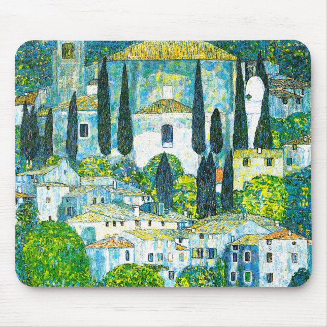 Church in Cassone Gustav Klimt Mouse Pad (Front)