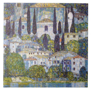 Church in Cassone, Gustav Klimt Tile