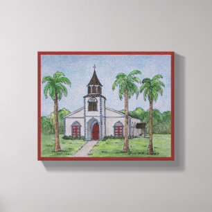 Church in Runaway Bay, Jamaica Canvas Print