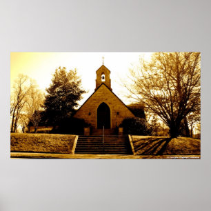 Church In Sepiatone Poster