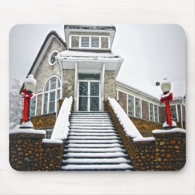 Church in the Snow Mouse Pad (Front)
