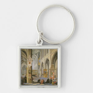 Church interior keychain