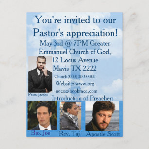 Church invitation personalize