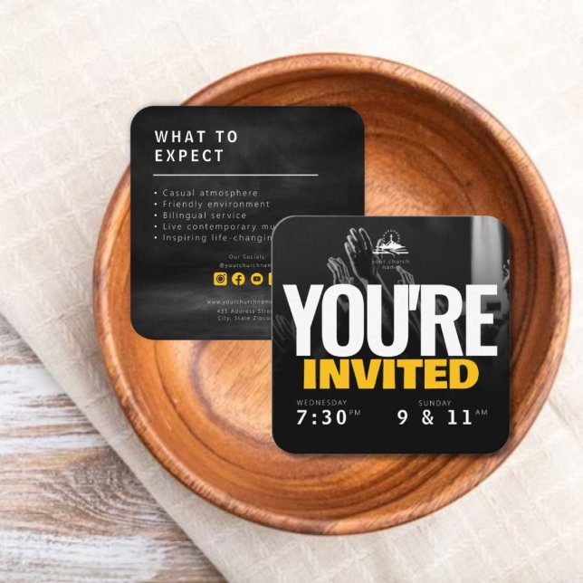 Church Invite Calling Card Template (Church Invite Calling Card Template)