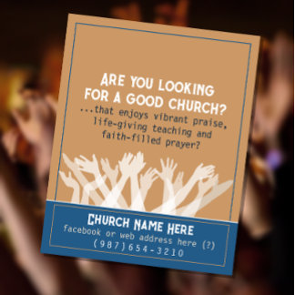 Church Invite Worship Service Invitation Modern Flyer