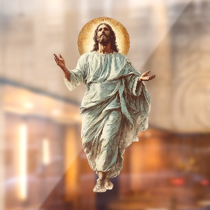 Church Jesus Christ Religious Art Window Cling