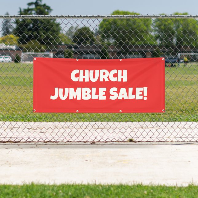 Church Jumble Sale! Bright Banner (Insitu)