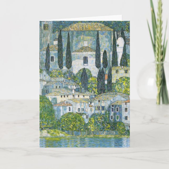 Church (Kirche) in Cassone by Gustav Klimt Card (Front)