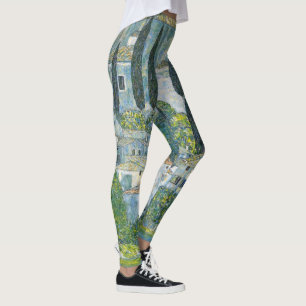 Church (Kirche) in Cassone by Gustav Klimt Leggings