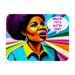 Church Lady Walk By Faith Art Magnet