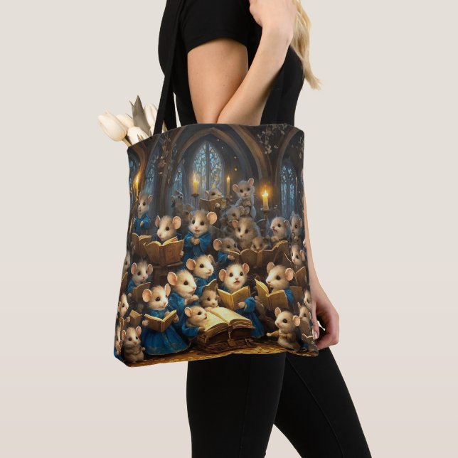 Church Mouse Choir  Tote Bag (Close Up)