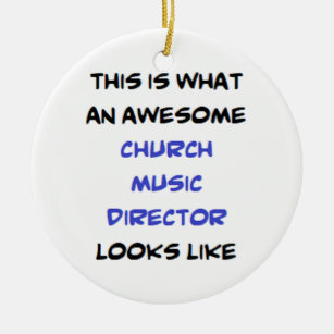 church music director, awesome ceramic ornament