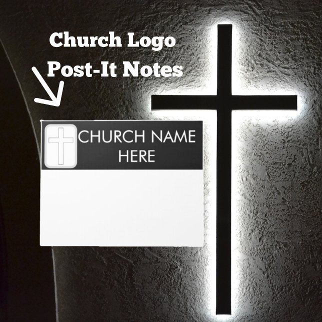 Church Name with Cross Pastor Christian Notepad (Creator Uploaded)