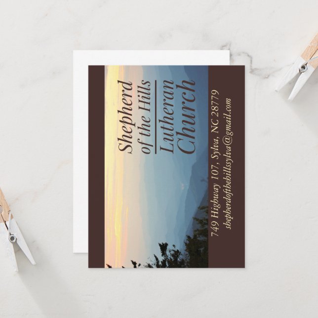 Church Notecard for Shepherd of the Hills (Front/Back In Situ)