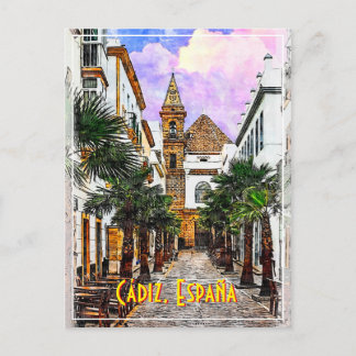 Church Nuestra Senora de la Palma. Cadiz, Spain. Postcard