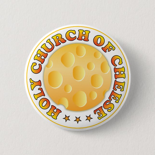 Church Of Cheese R 2 Inch Round Button (Front)