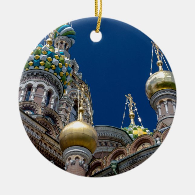 Church of Our Saviour on The Spilled Blood Ceramic Ornament (Front)